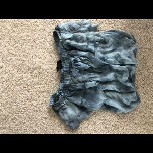 Off the shoulder blue crop top